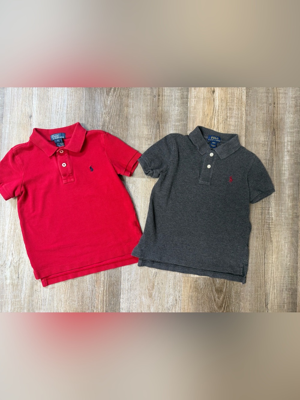 Polo by Ralph Lauren Kids Polo Set in Red and Charcoal